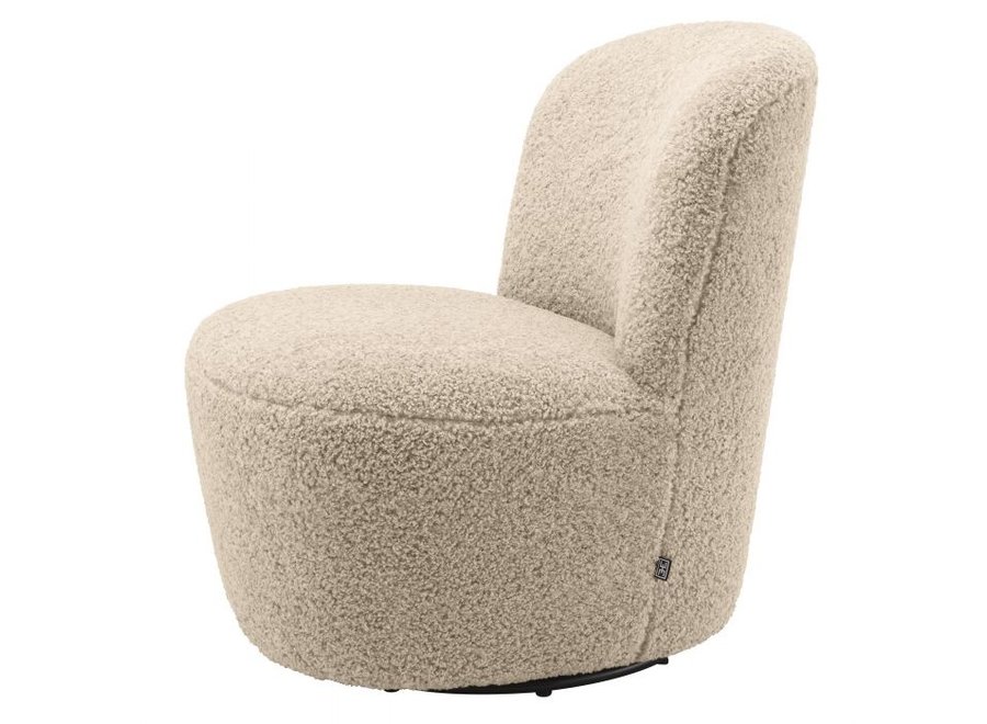 Swivel chair 'Doria' - Canberra Sand