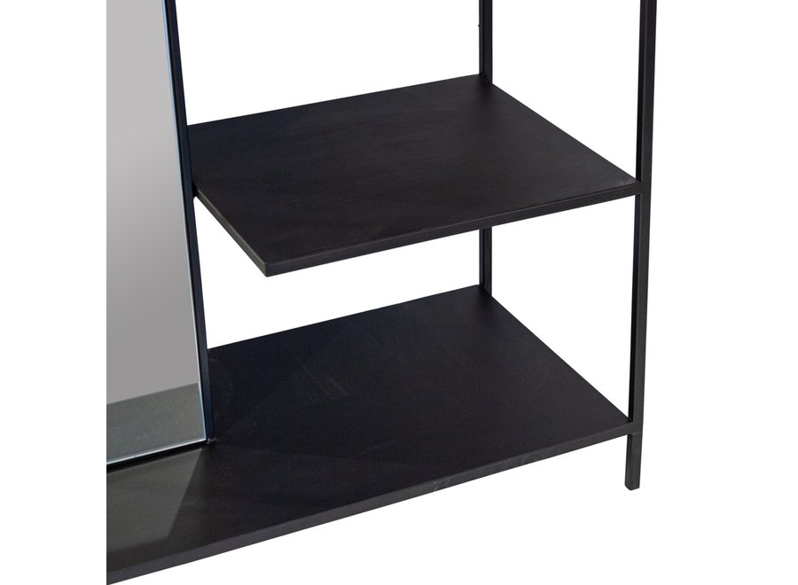 Floor mirror 'Chad' with shelfs