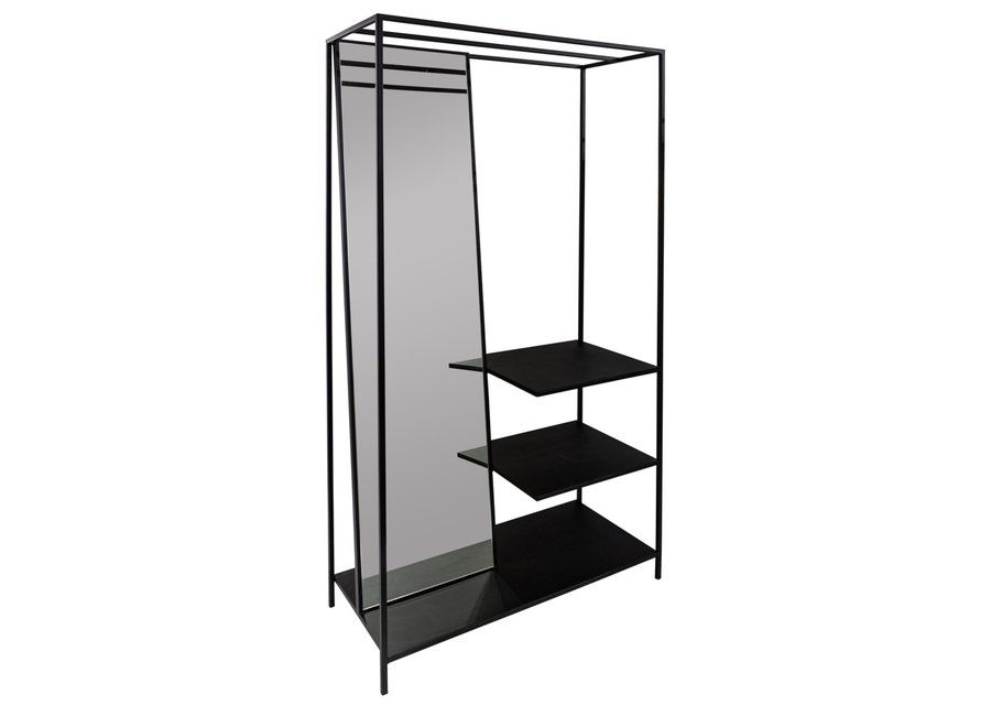 Floor mirror 'Chad' with shelfs