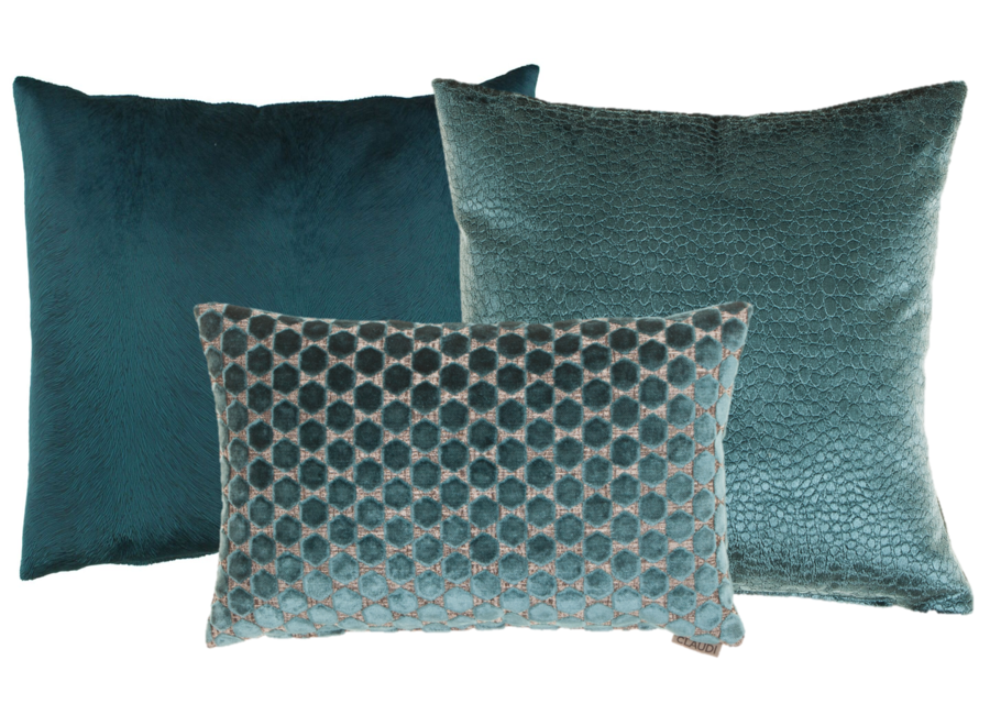 Cushion combination Petrol: Orsina, Biagio & Perla