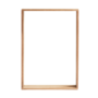 Wall mirror 'Soul', rectangular teak frame