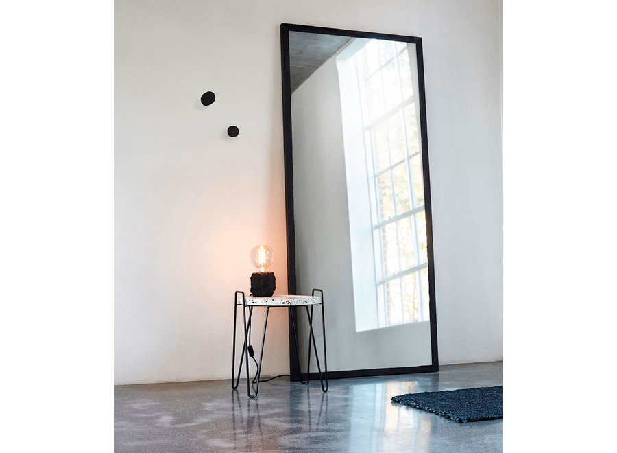 Wall mirror ''Washington' L' with black iron frame