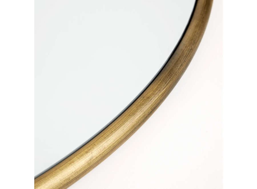 Wall mirror around Copenhagen L - Antique Brass