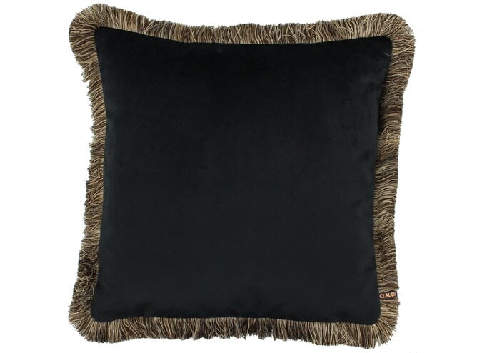 Kussen Astrid Black + Fringe Bronze