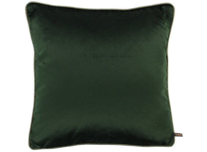 Cushion Astrid Dark Green + Piping Gold