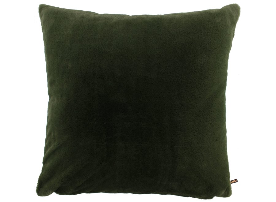 Decorative pillow Carly Fur Olive