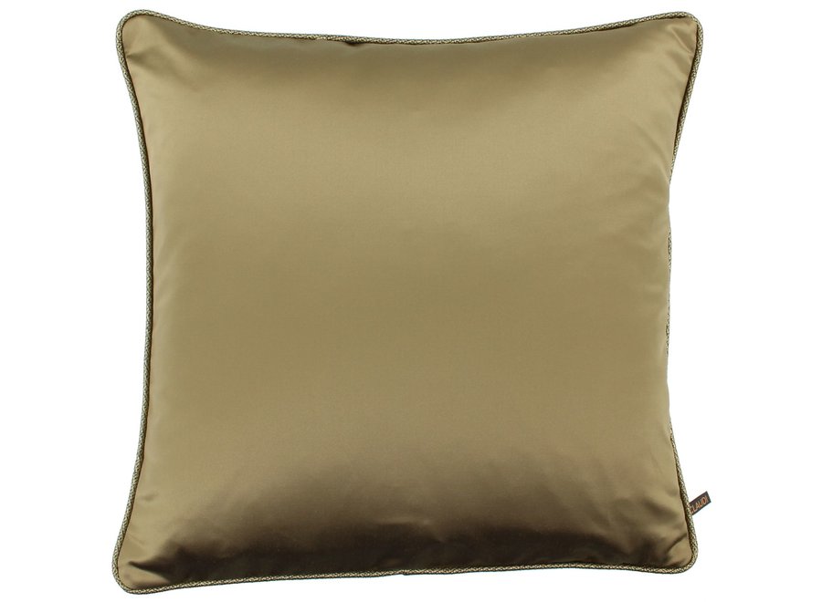 Decorative pillow Dafne Dark Gold 922 + Piping Diamante Gold