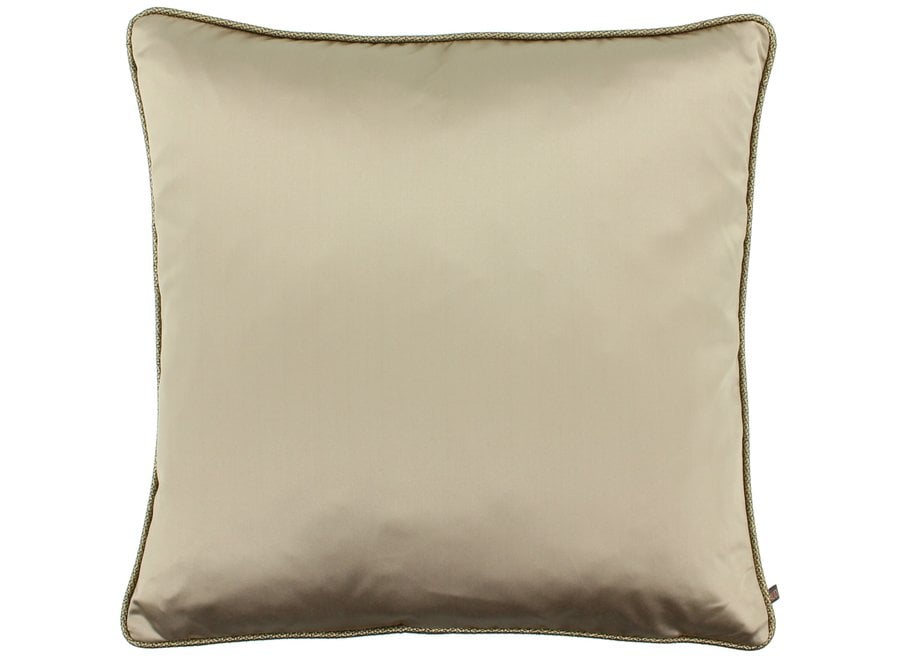 Decorative pillow Dafne Dark Sand + Piping Diamante Gold