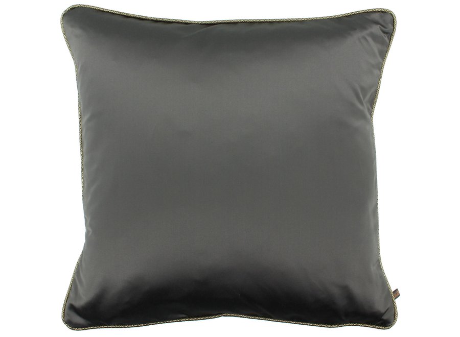 Coussin Dafne Dark Taupe + Piping Diamante Gold