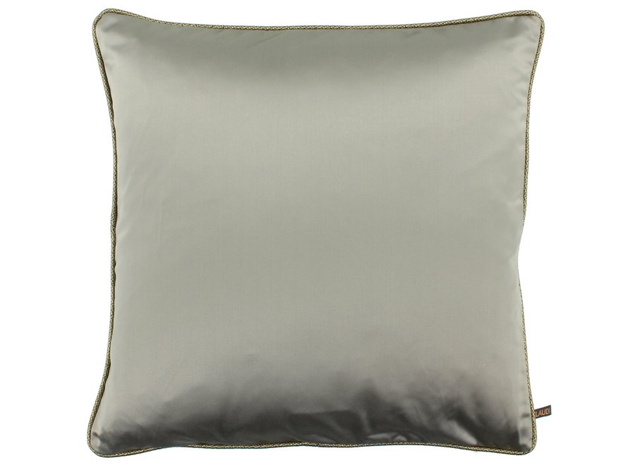 Coussin décoratif Dafne Taupe + Piping Diamante Gold