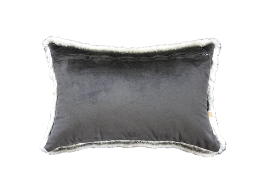 Coussin fourrure 'Silver Marten'