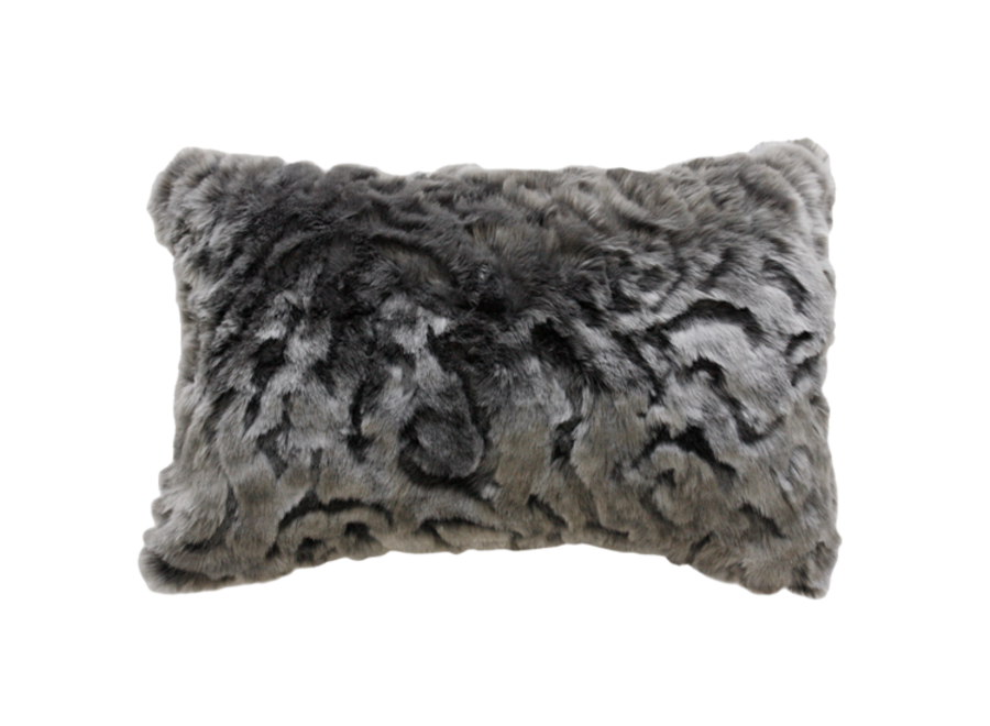 Fur cushion 'Pewter Chincilla'