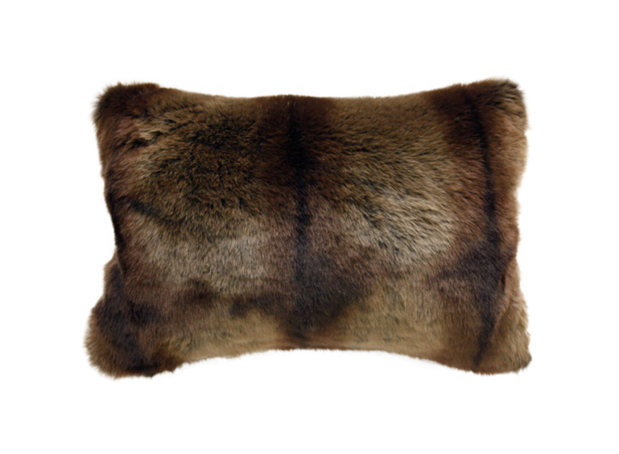 Fur cushion 'Striped Beaver'