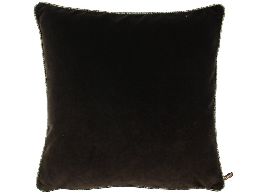 Cushion Rosana Chocolate + Piping Diamante Gold