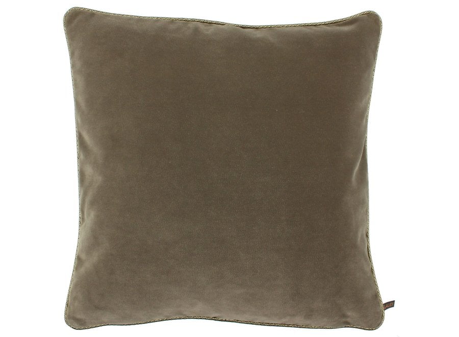 Coussin décoratif Rosana Dark Sand + Piping Diamante Gold