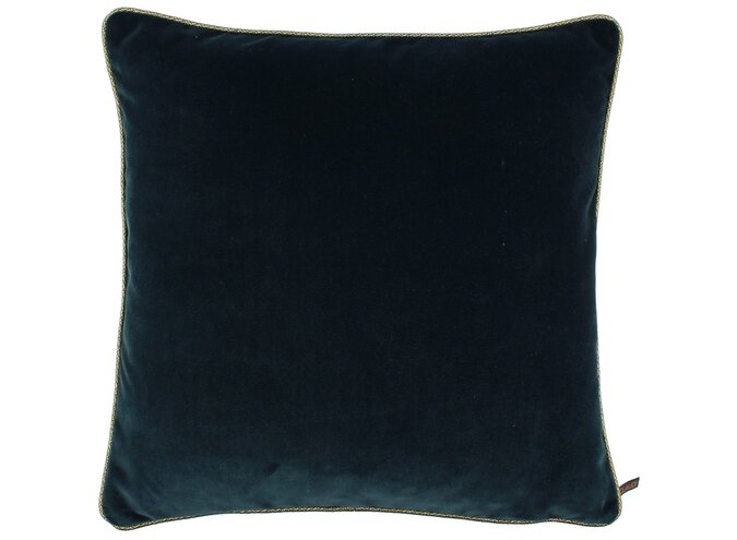 Cushion Rosana Petrol + Piping Diamante Gold