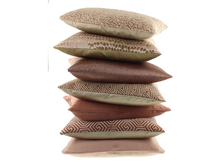 Coussin décoratif Cay Eco Ash Rose + Piping