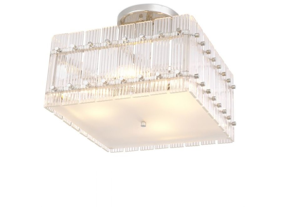 Ceiling lamp 'Ruby' - Square - Nickel