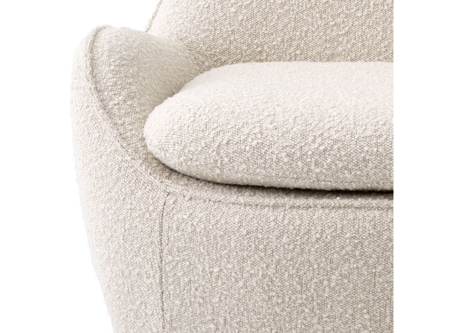 Fauteuil pivotant 'Cupido' - Bouclé cream