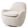 Fauteuil pivotant 'Cupido' - Bouclé cream