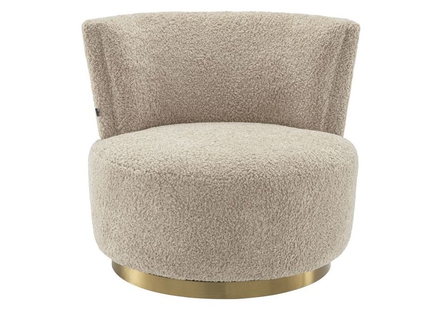 Swivel Chair 'Alonso' - Canberra sand