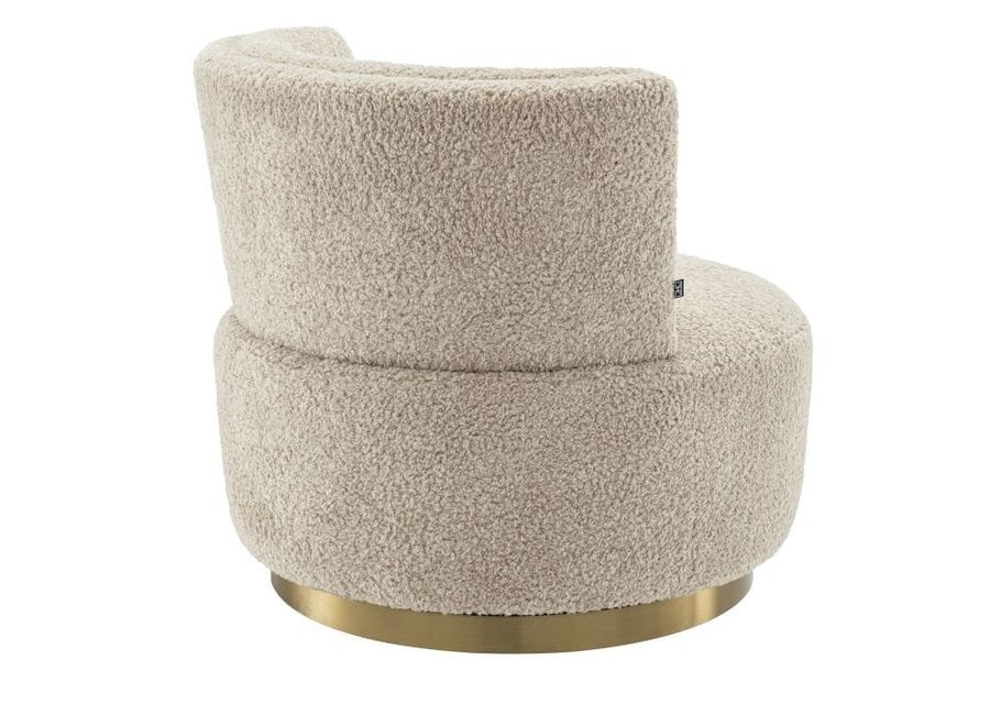 Swivel Chair 'Alonso' - Canberra sand