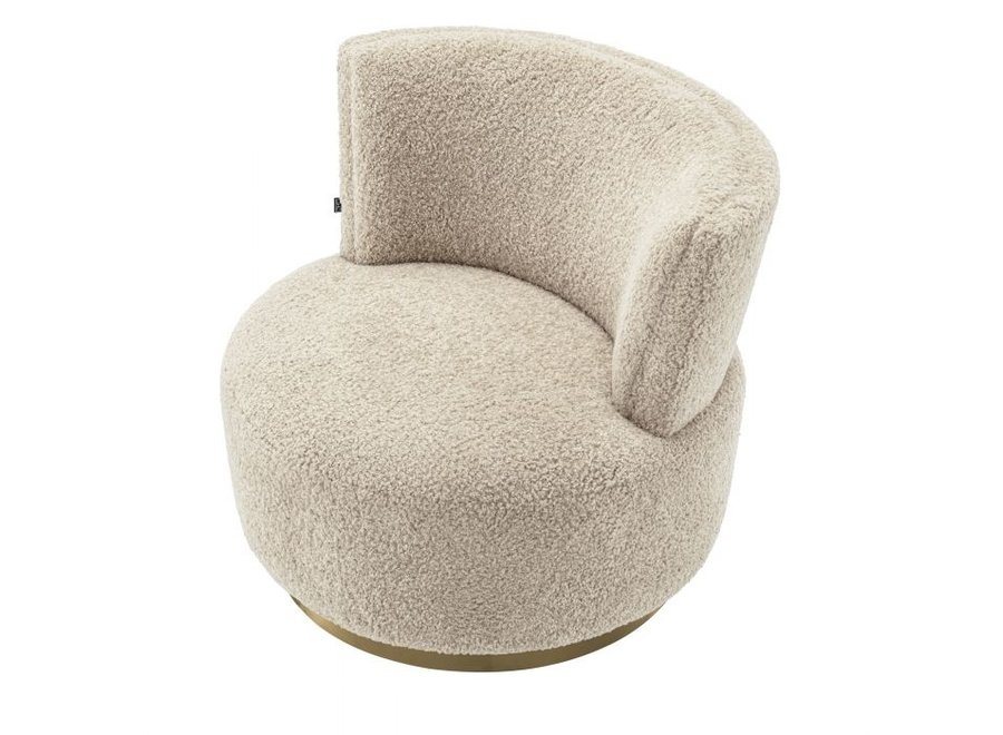 Swivel Chair 'Alonso' - Canberra sand