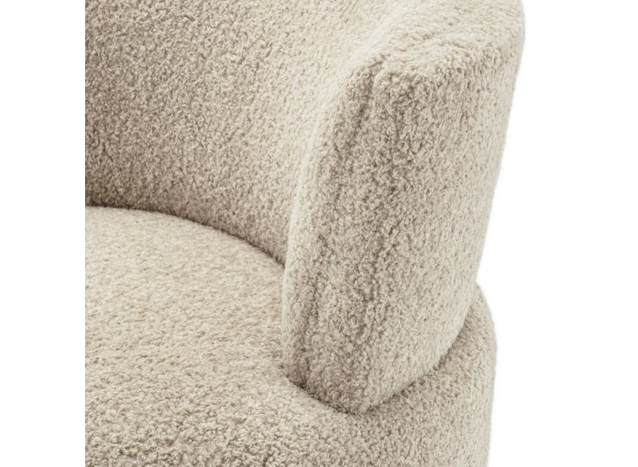 Swivel Chair 'Alonso' - Canberra sand