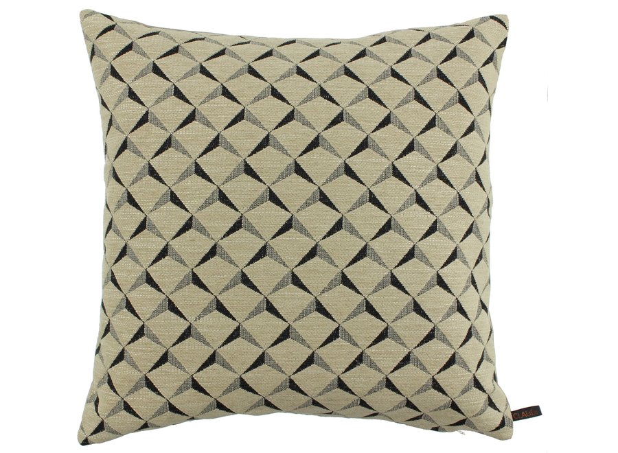 Decorative pillow Lorenzo Black/Sand