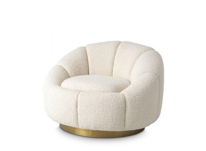 Draai Fauteuil Inger - Bouclé cream