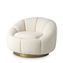 Swivel Chair 'Inger' - Bouclé cream