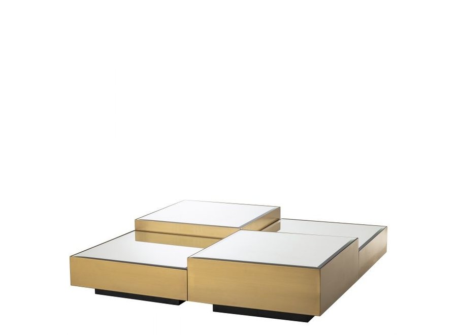 Table basse 'Esposito' Set de 4  - Brass