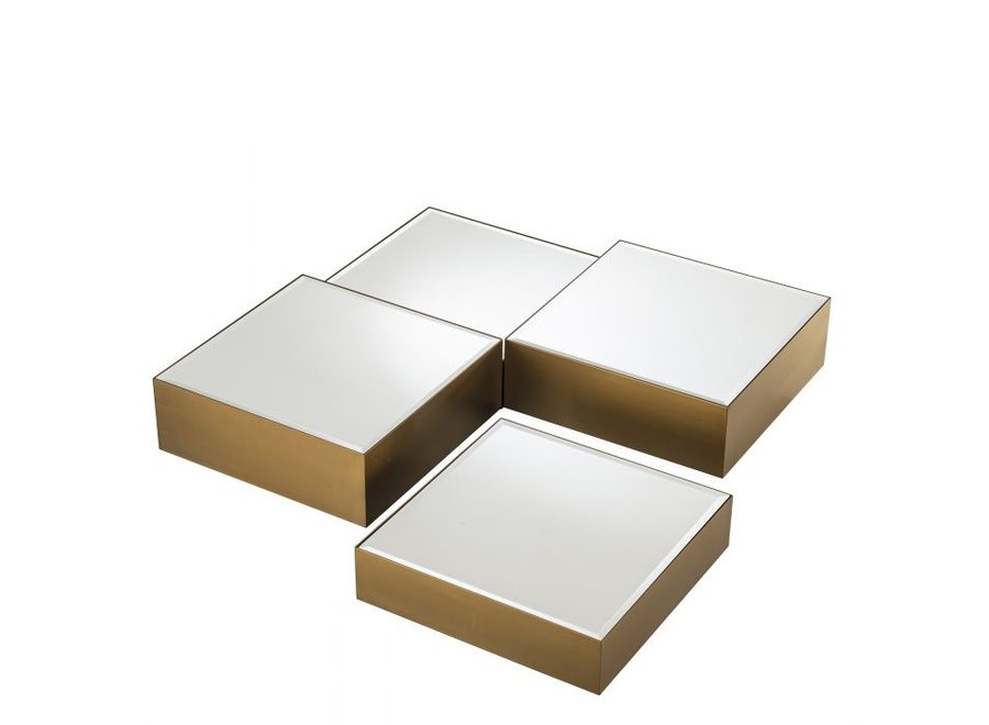 Coffee table 'Esposito' Set of 4 - Brass