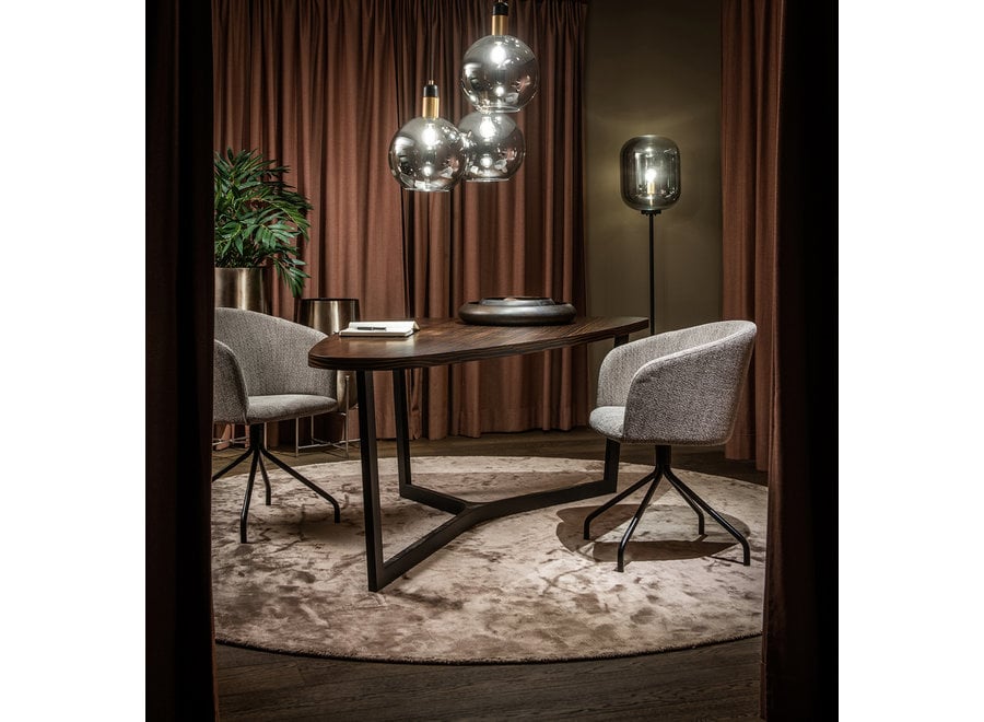 Dining table 'Java' - Macassar Wood Brown - M