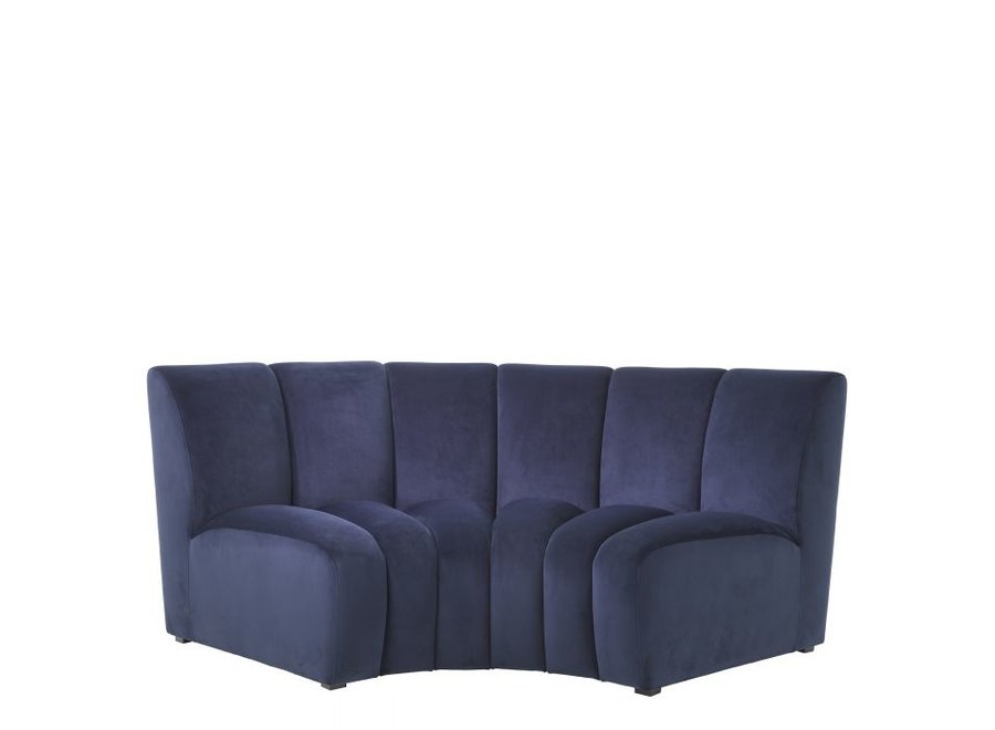 Sofa 'Lando' - Corner - Savona midnight blue velvet