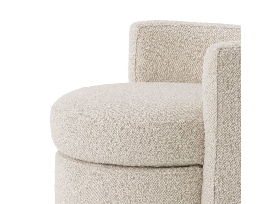 Stool 'Arcadia' - Bouclé cream