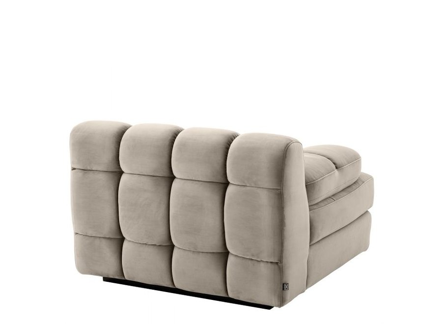Sofa 'Dean' - Left   - Savona greige velvet