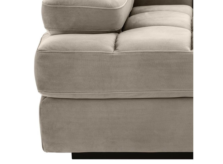 Sofa 'Dean' - Left  - Savona greige velvet