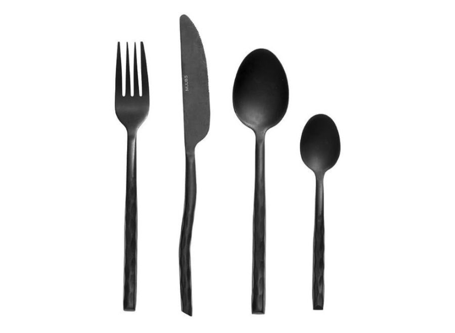 Cutlery set 'Uta' - Black finish