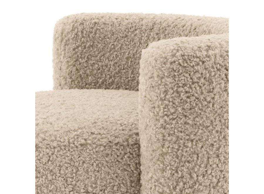 EICHHOLTZ Polsterstool 'Arcadia' Canberra sand Wilhelmina Designs