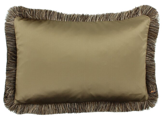 Cushion Dafne Dark Gold 922 + Fringe Bronze