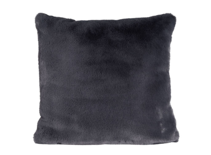 Coussin fourrure 'Guanaco Graphit'