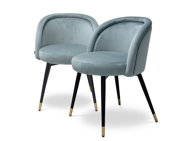 chaise Chloé set de 2 - Savona blue velvet