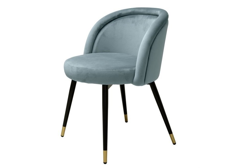 Chaise 'Chloé' set de 2 - Savona blue velvet