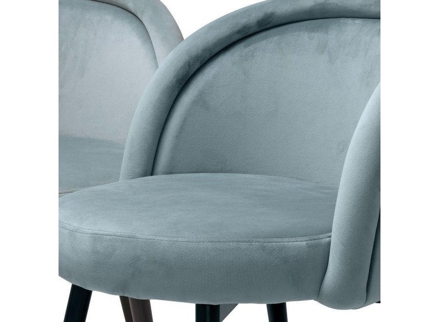 Chaise 'Chloé' set de 2 - Savona blue velvet