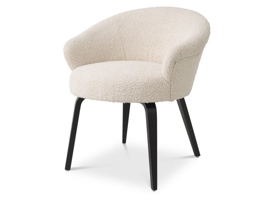 Chaise de salle à manger Moretti - Bouclé cream