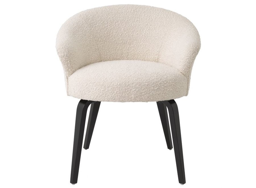 Chaise de salle à manger 'Moretti' - Bouclé cream