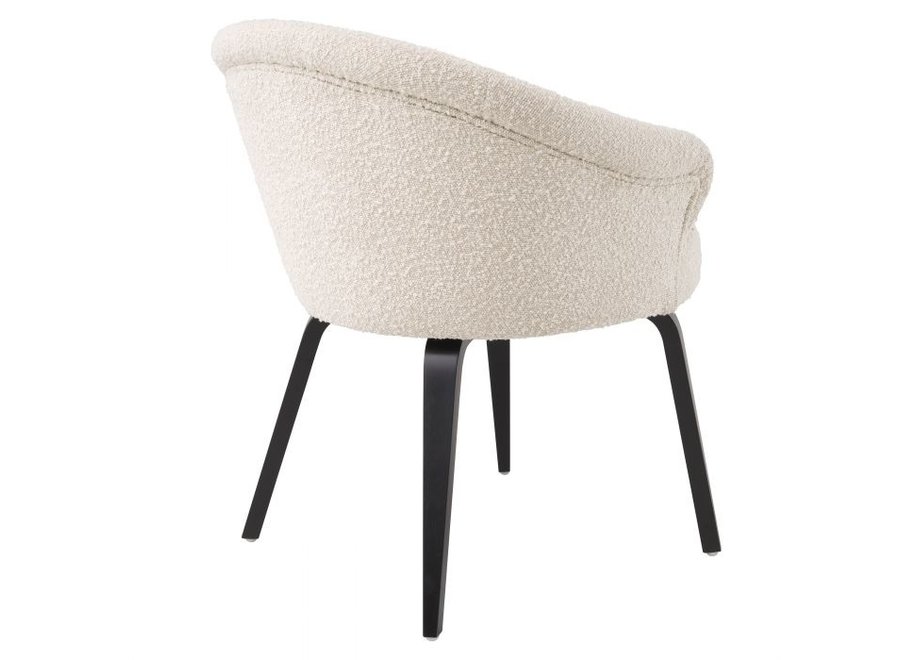 Chaise de salle à manger 'Moretti' - Bouclé cream