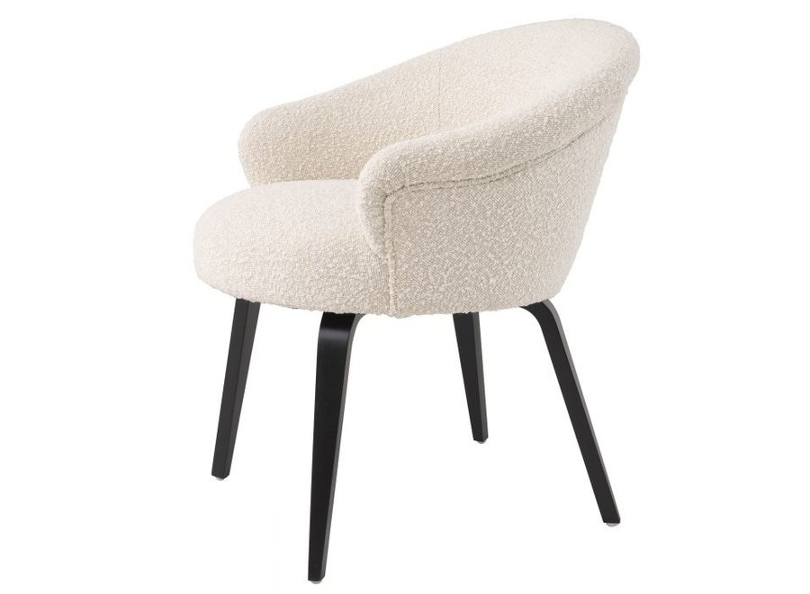 Chaise de salle à manger 'Moretti' - Bouclé cream