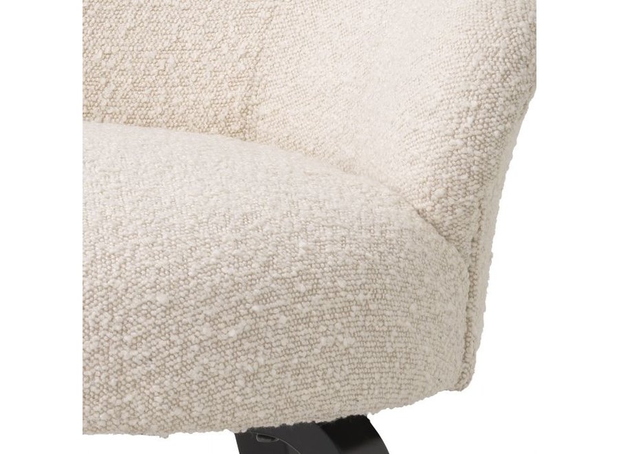 Chaise de salle à manger 'Moretti' - Bouclé cream